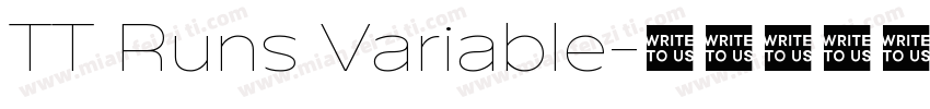 TT Runs Variable字体转换